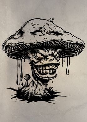 Evil Mushroom Character