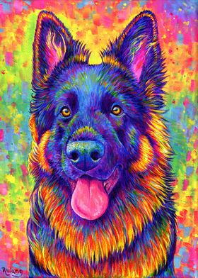 Rainbow German Shepherd