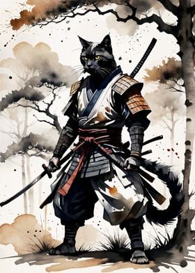 Samurai Cat Japan 