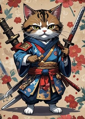 Cat kimono japan