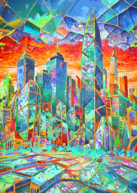 Cityscape Abstract Art