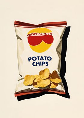 Potato Chips Pop Art Print