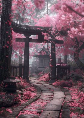 Torii Gate Japanese Sakura