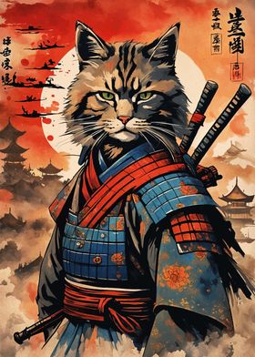 Cat Samurai Japanese