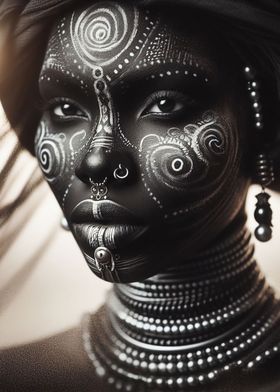 Artistic African Face