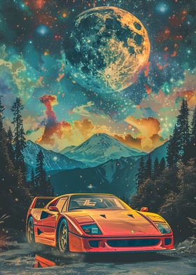 Ferrari F40 Mountain moon