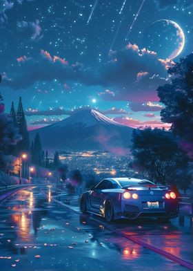 Nissan R35 City Fuji night