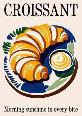 Croissant Cute Poster