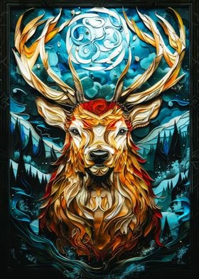 Moonlit Majestic Stag