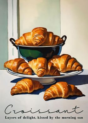 Croissant Vintage Poster