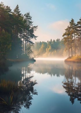 Morning Lake Reflection