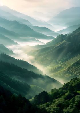 Misty Mountain Valleys