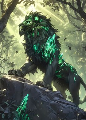 Majestic Emerald Lion