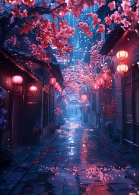 Midnight Cherry Path