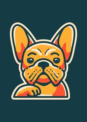 french bulldog pop art pos