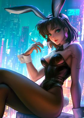 Cyberpunk Rabbit Girl