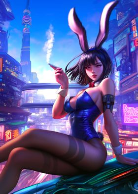 Beautiful Bunny Girl Smoke