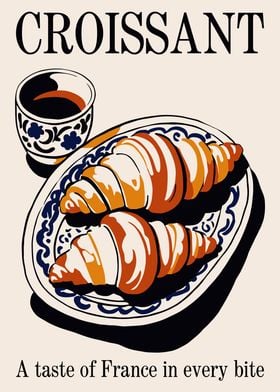 French Croissant Poster