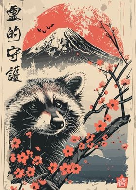 Japan Nature Cute Raccoon