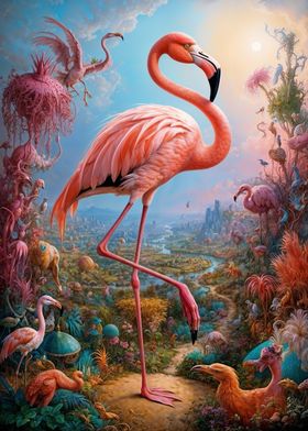 Fantastical Pink Flamingo