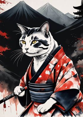 Samurai Cat Animal