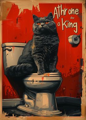 Cat On Toilet