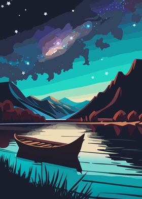 Night Sky Lake