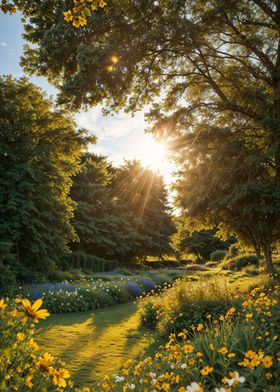 Sunlit Meadow in Bloom