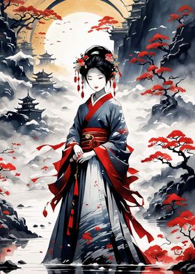 Geisha Japan Landscape