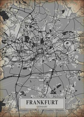 Rain Vintage City Map