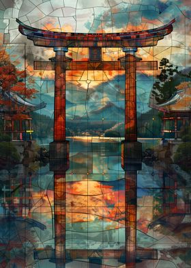 Stained Glass Torii Gate 