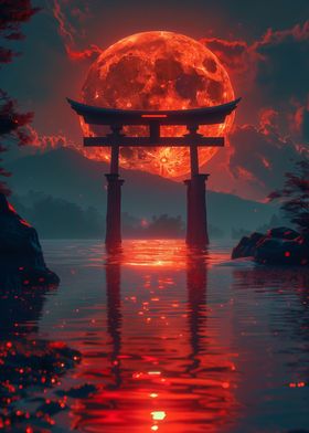 Red Moon Torii Gate