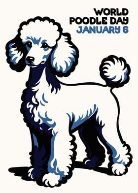 Cute Poodle Dog Poster