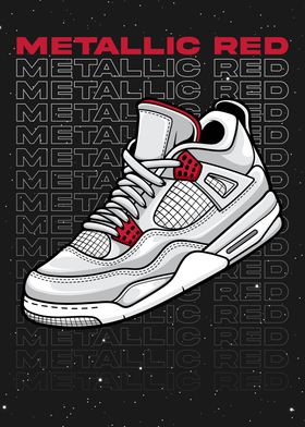 Metallic Red Shoe