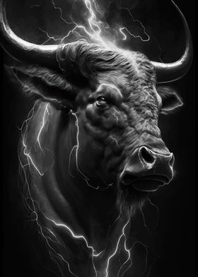 black bull head