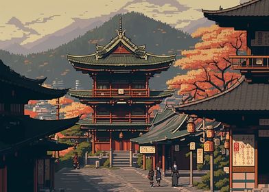 Kyoto City Pixel Art