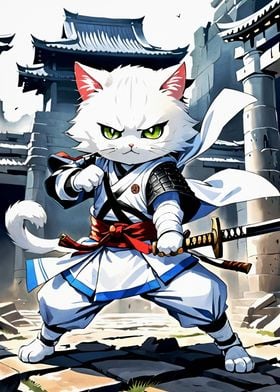 Samurai Cat Japan