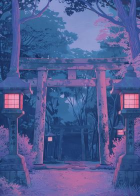 Torii Gate Japan Painting