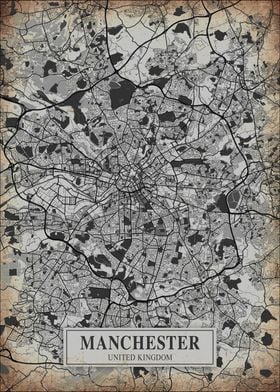 Manchester UK City Map