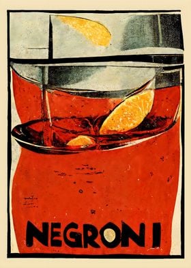 vintage wine Negroni Cockt