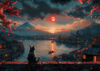 Dreaming Cat Sunset