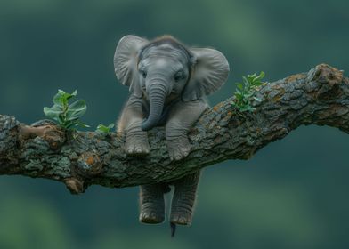  Lonely baby elephant