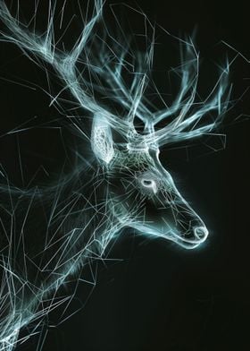 Abstract Deer Digital Art