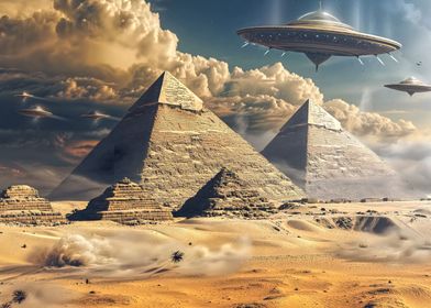 UFO Over Giza Pyramid V1