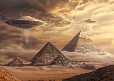 UFO Over Giza Pyramids V2
