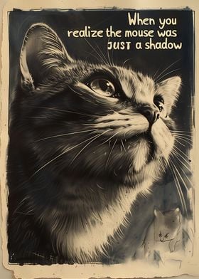 Funny Cat And Mouse Poster