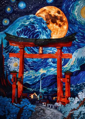 Abstract Torii Starry nigh