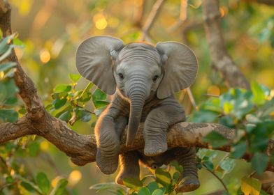  Lonely baby elephant