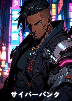 Anime Cyberpunk Cyborg Boy