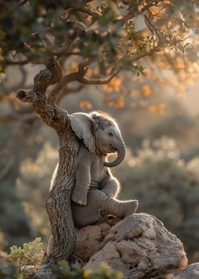  Lonely baby elephant